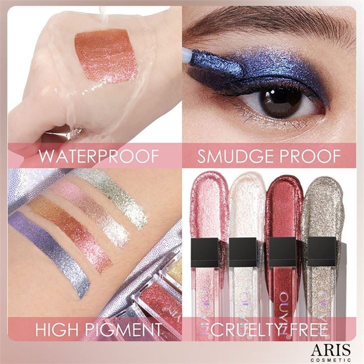 Shimmer Metallic Eyeshadow Liquid Long Lasting Effect Waterproof Shiny Eyeshadow Pencil Eye Makeup